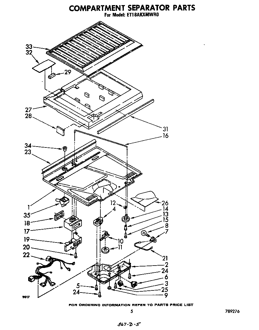 Whirlpool ET18AKXMWR0 compartment separator diagram