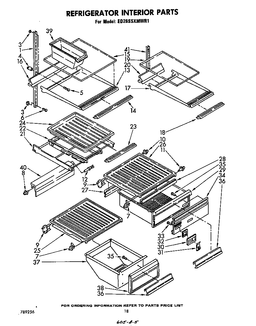 Whirlpool ED26SSXMWR1 refrigerator interior diagram