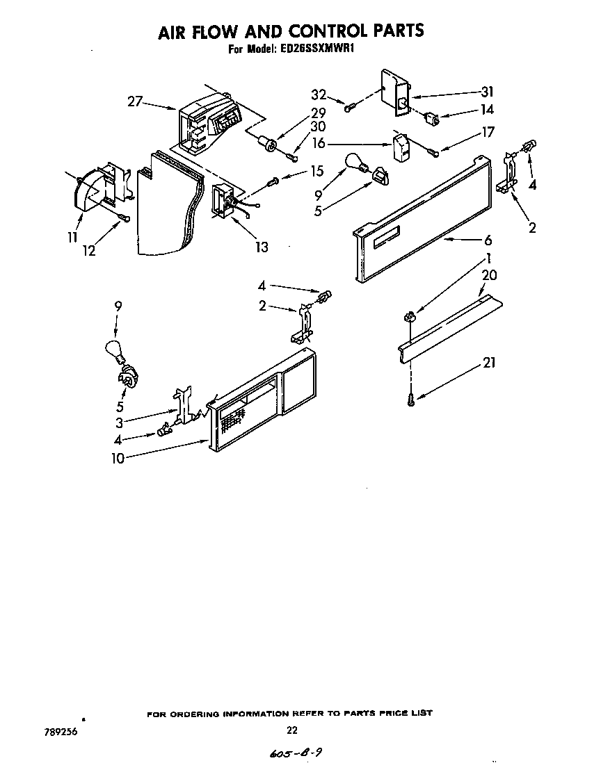 Whirlpool ED26SSXMWR1 air flow and control diagram