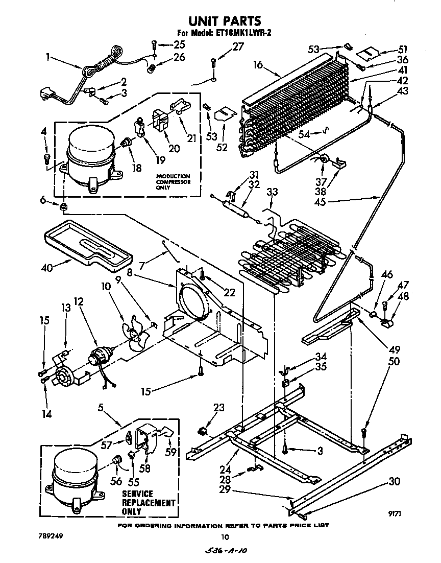 Whirlpool ET18MK1LWR2 unit diagram
