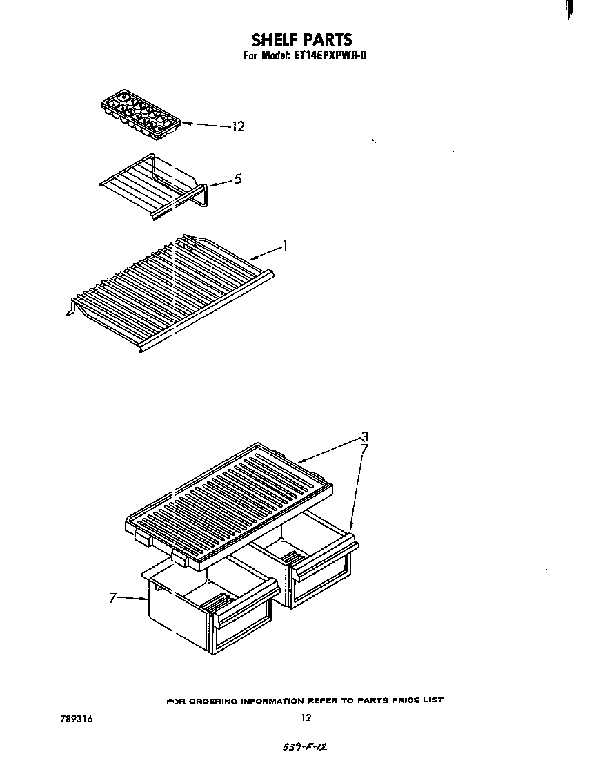 Whirlpool ET14EPXPWR0 shelf diagram
