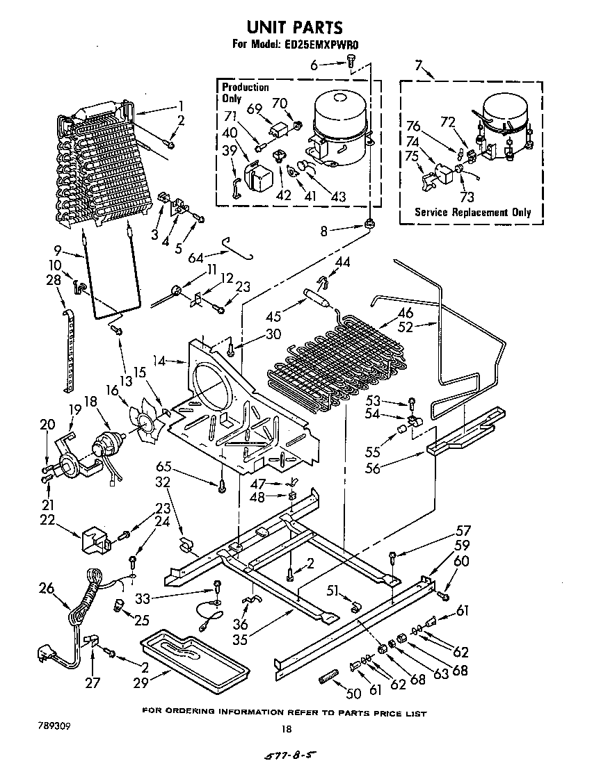 Whirlpool ED25EMXPWR0 unit diagram