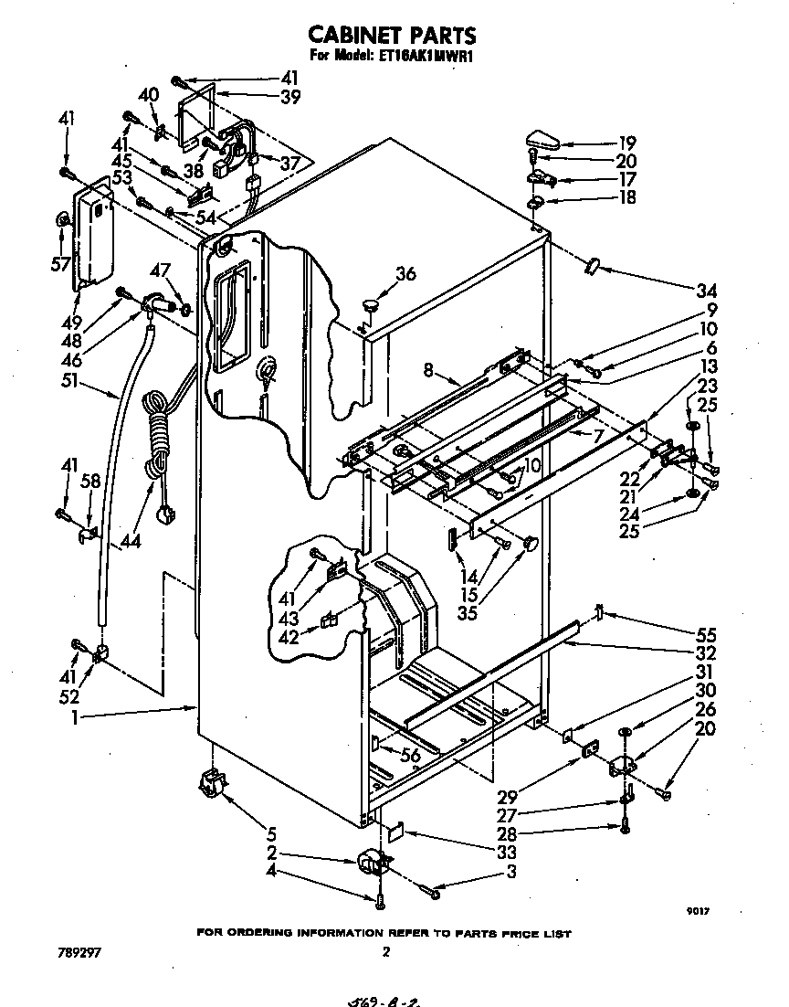 Whirlpool ET16AK1MWR1 cabinet diagram