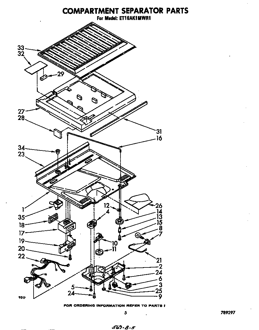 Whirlpool ET16AK1MWR1 compartment separator diagram