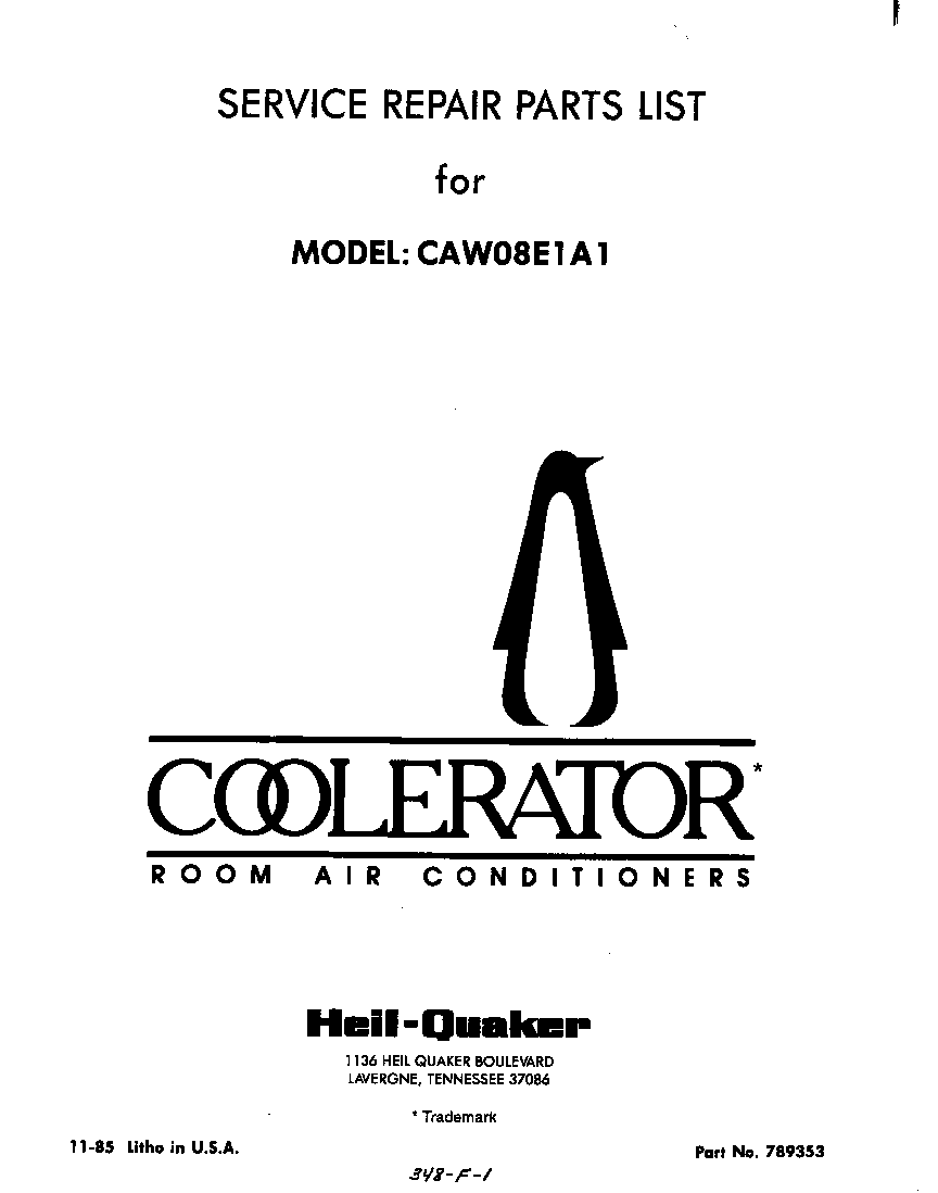 Whirlpool CAW08E1A1 front cover diagram