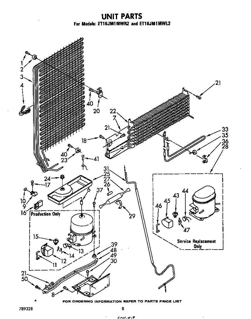 Whirlpool ET16JM1MWR2 unit diagram
