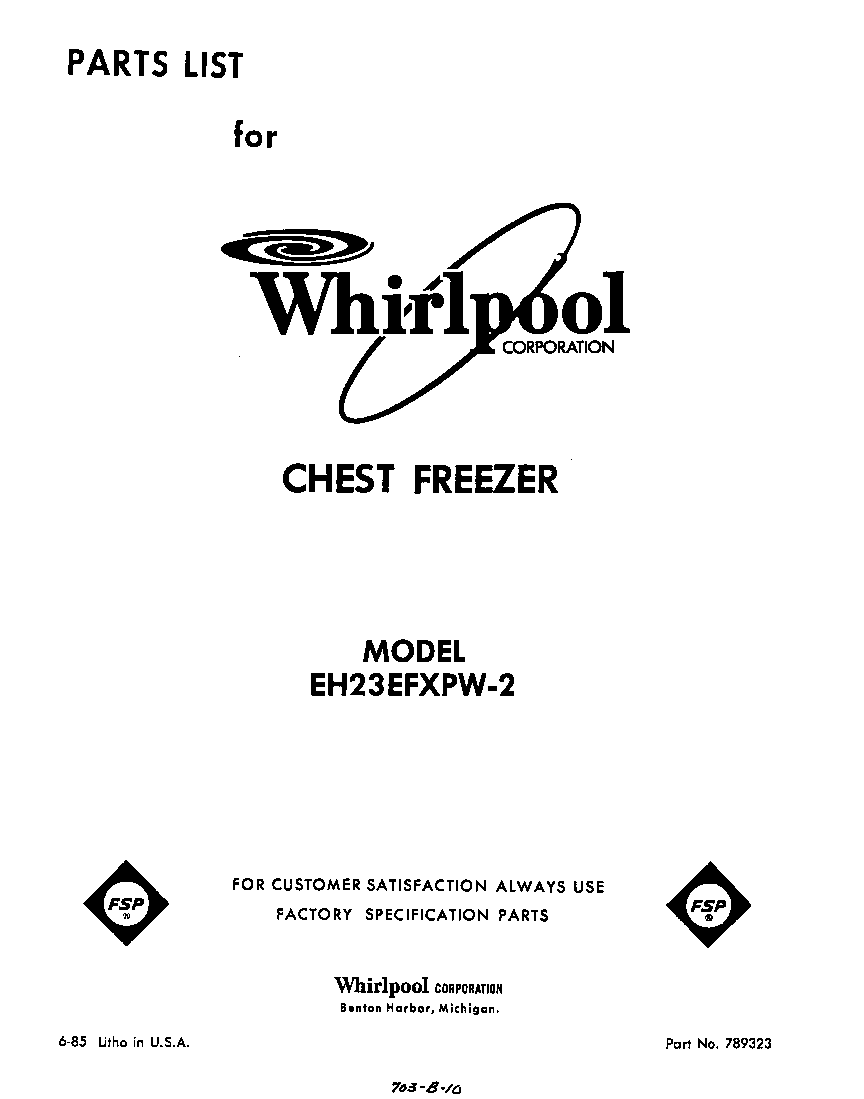 Whirlpool EH23EFXPW2 null diagram