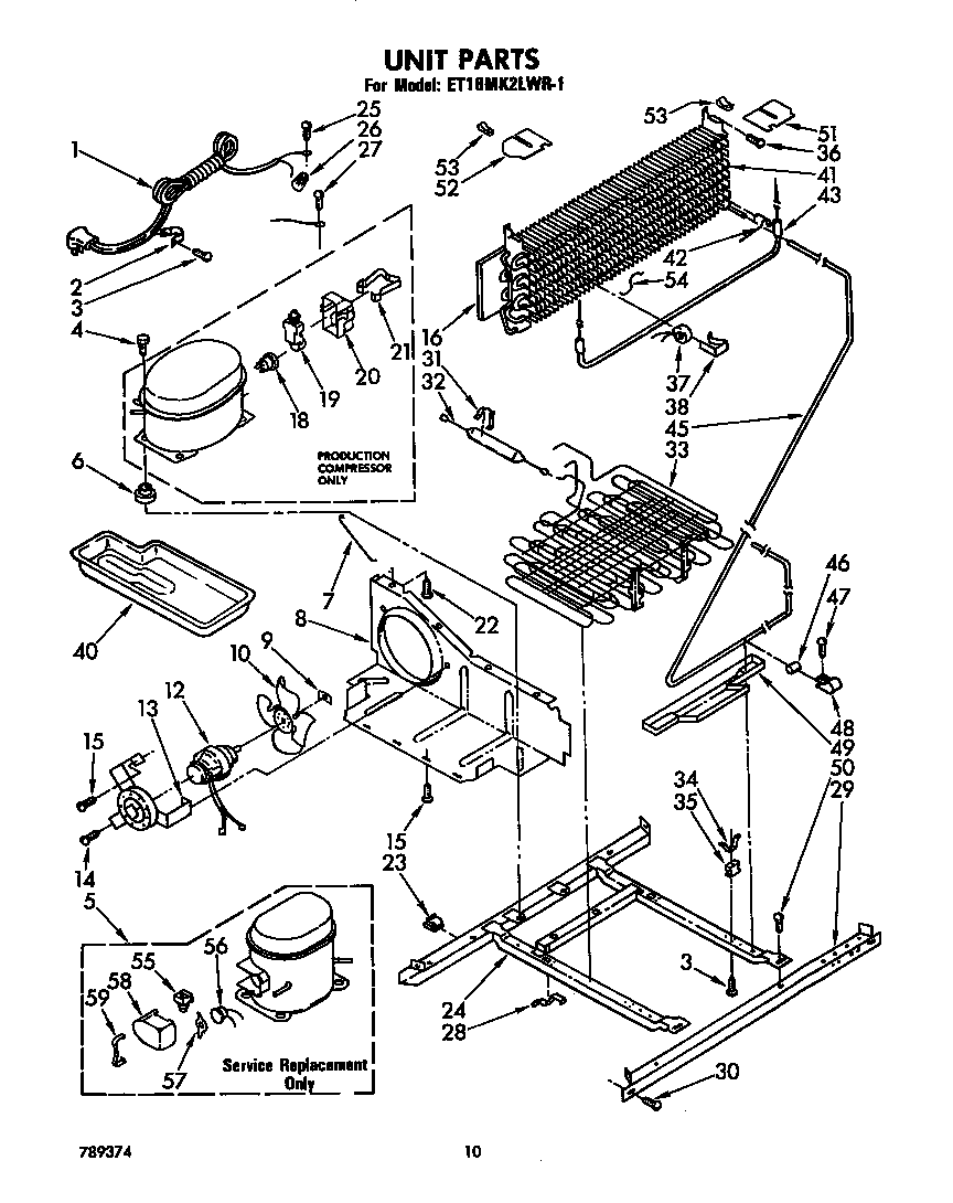 Whirlpool ET18MK2LWR1 unit diagram
