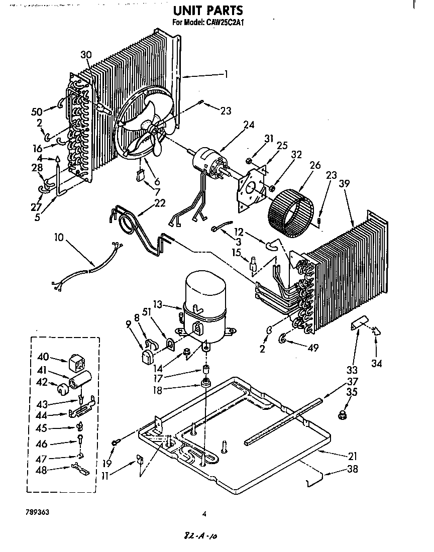 Whirlpool CAW25C2A1 unit diagram