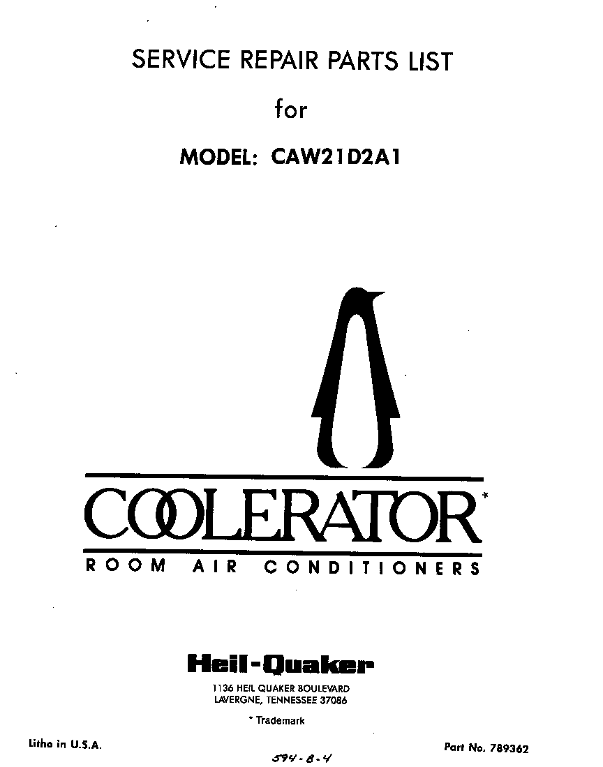 Whirlpool CAW21D2A1 front cover diagram