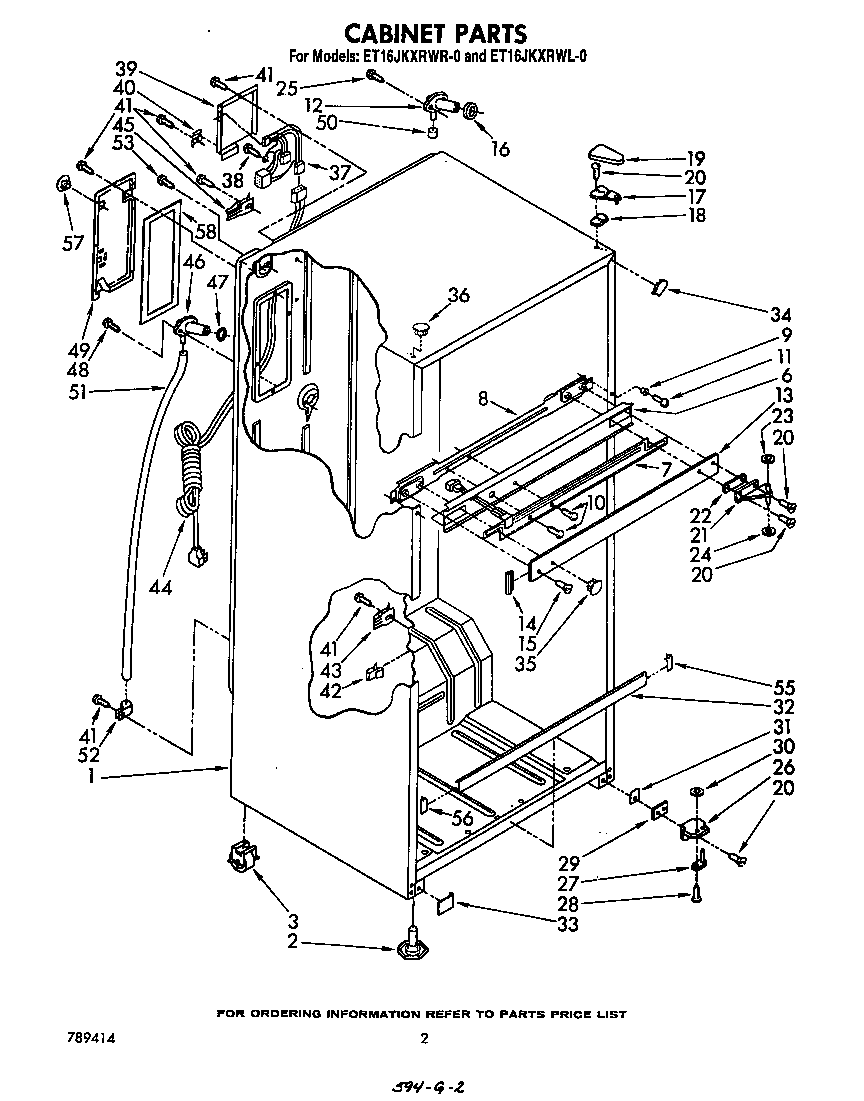 Whirlpool ET16JKXRWR0 cabinet diagram