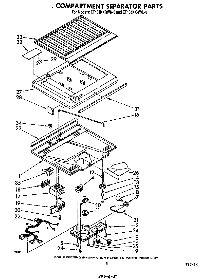 Whirlpool ET16JKXRWR0 compartment separator diagram