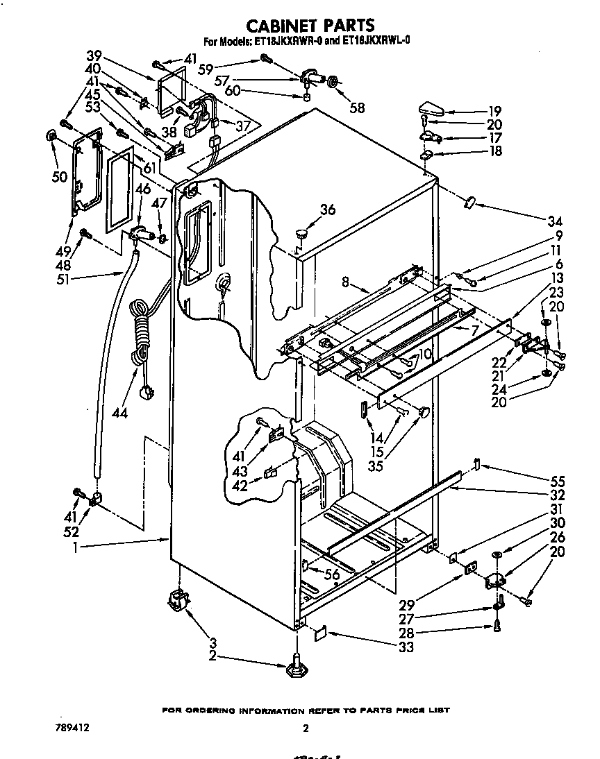 Whirlpool ET18JKXRWR0 cabinet diagram