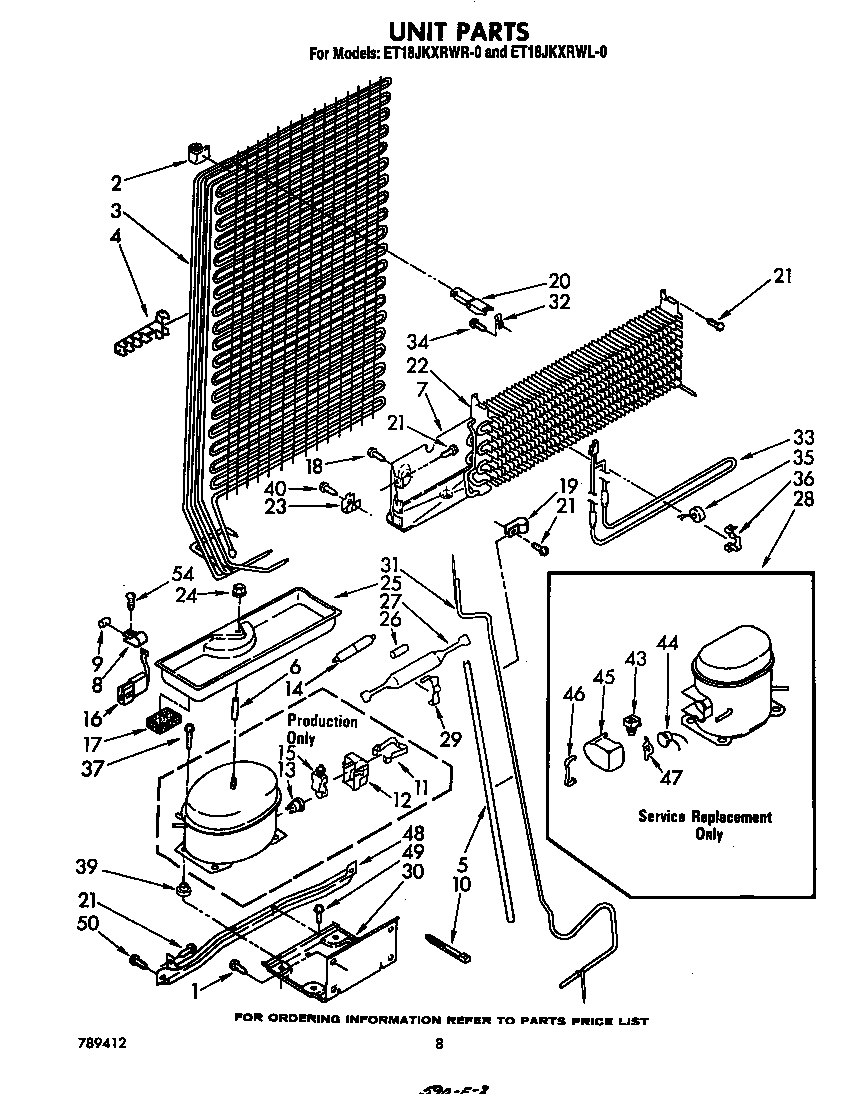Whirlpool ET18JKXRWR0 unit diagram