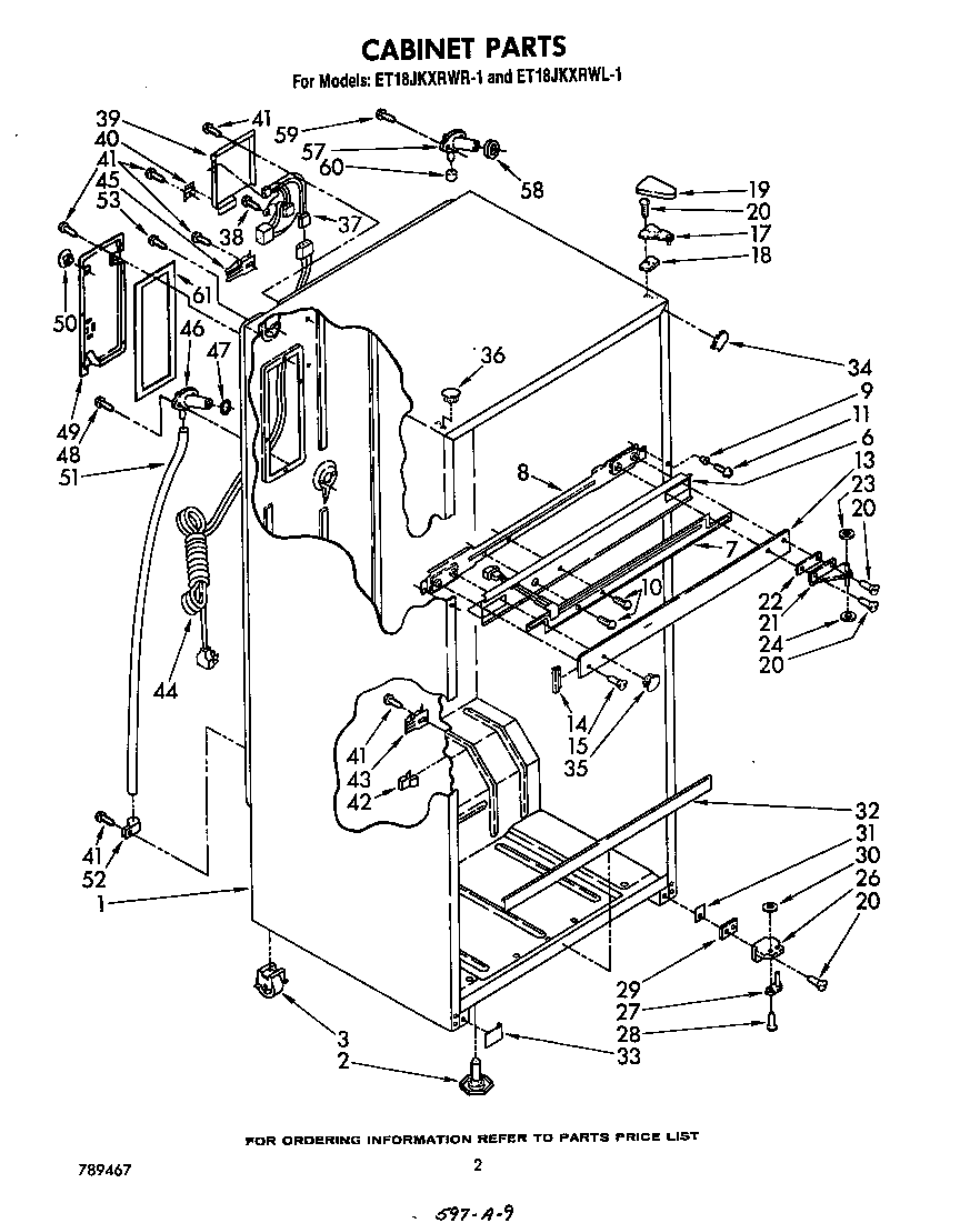 Whirlpool ET18JKXRWR1 cabinet diagram