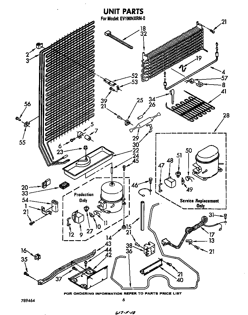 Whirlpool EV190NXRN0 unit diagram