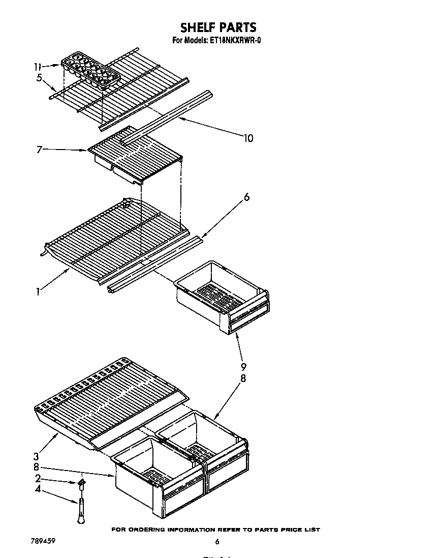 Whirlpool ET18NKXRWR0 shelf diagram