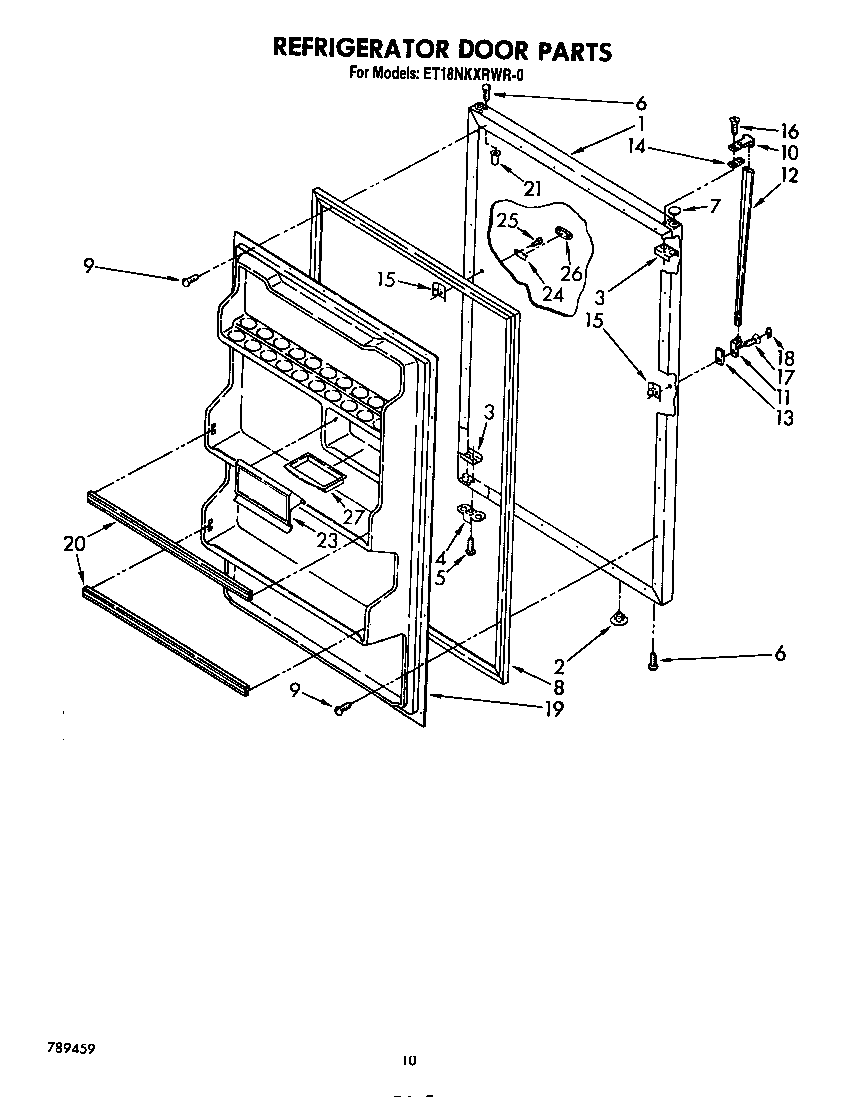 Whirlpool ET18NKXRWR0 refrigerator diagram