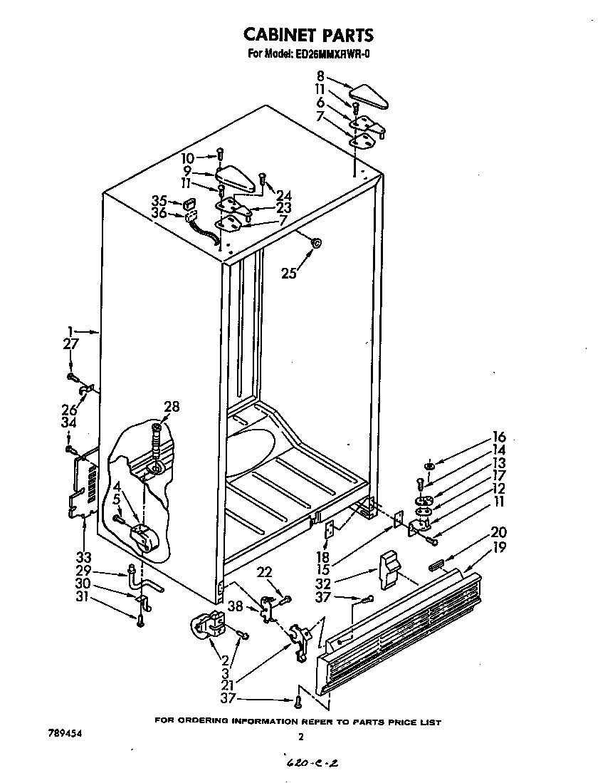 Whirlpool ED26MMXRWR0 cabinet diagram