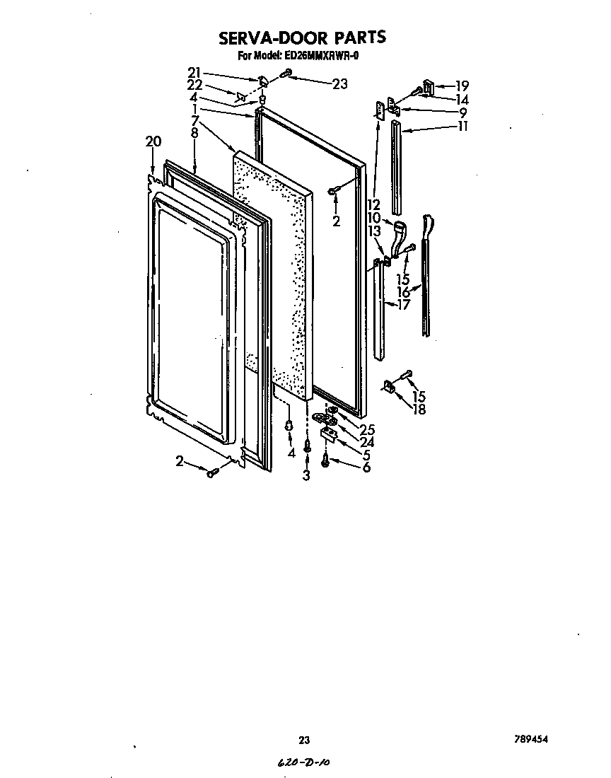 Whirlpool ED26MMXRWR0 serva-door diagram
