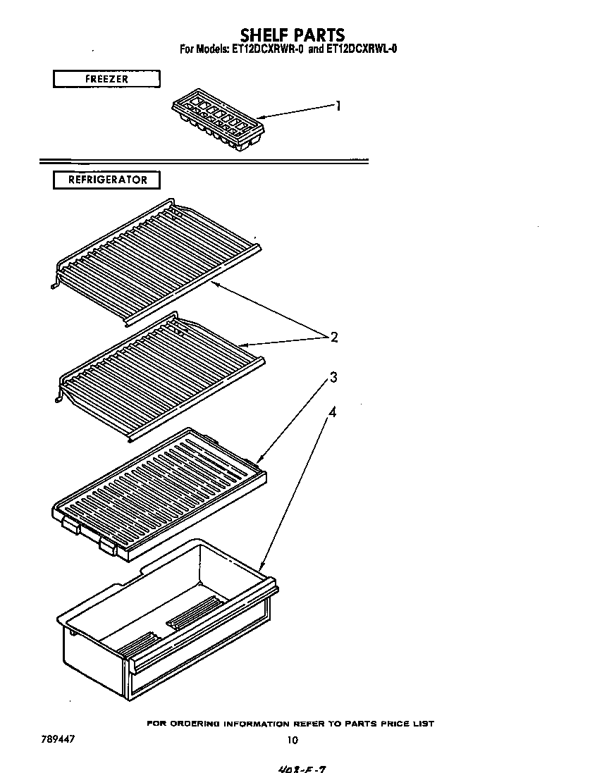 Whirlpool ET12DCXRWR0 shelf diagram