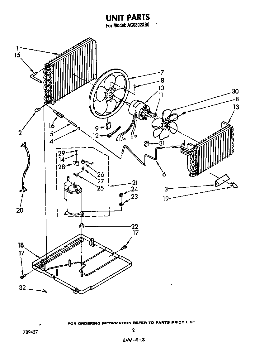 Whirlpool AC0802XS0 unit diagram