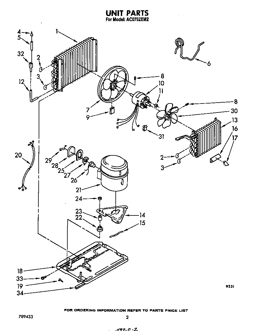 Whirlpool AC0752XM2 unit diagram