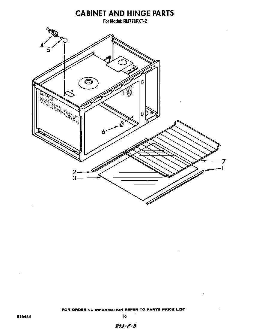 Whirlpool RM778PXT2 cabinet and hinge diagram