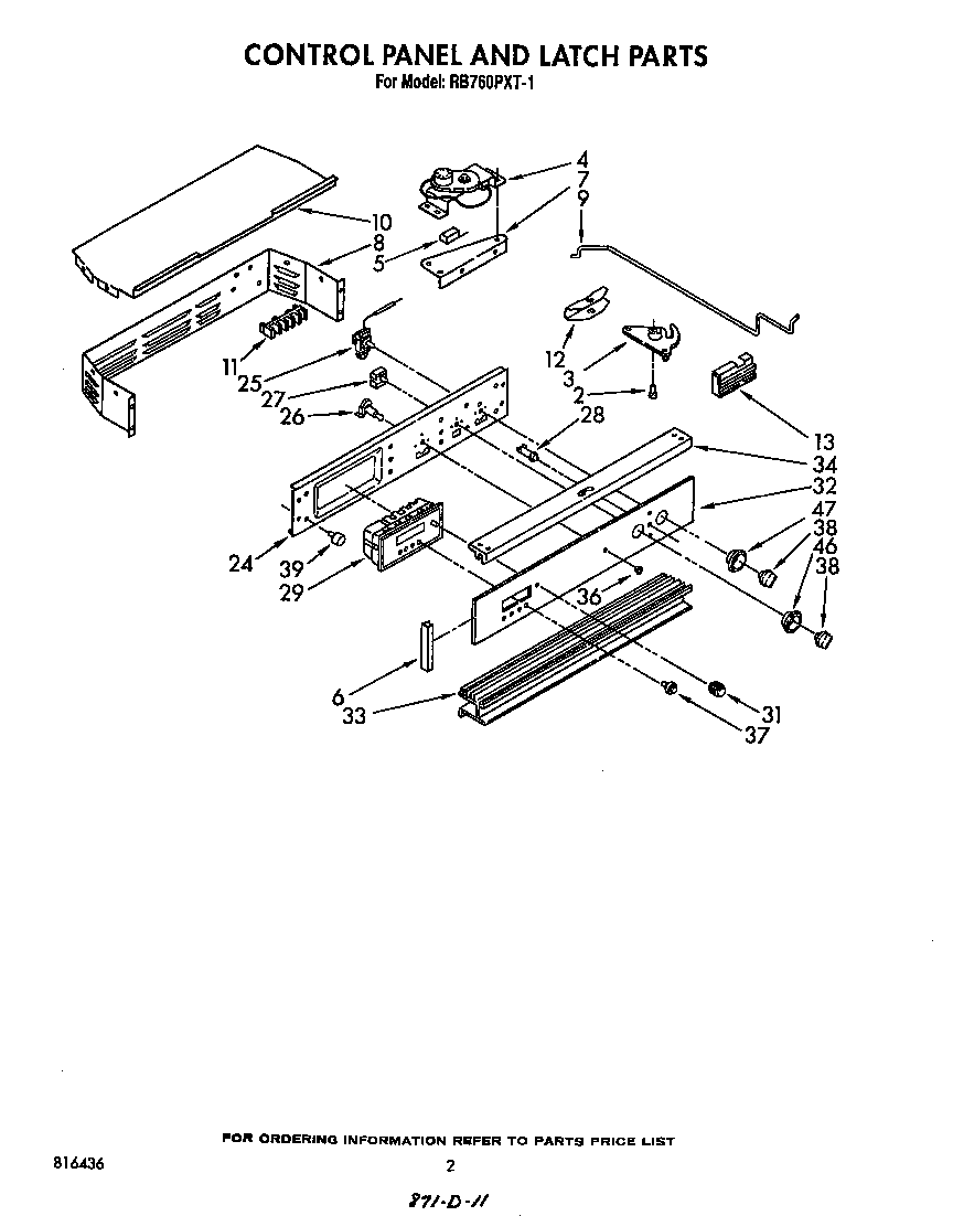 Whirlpool RB760PXT1 control diagram