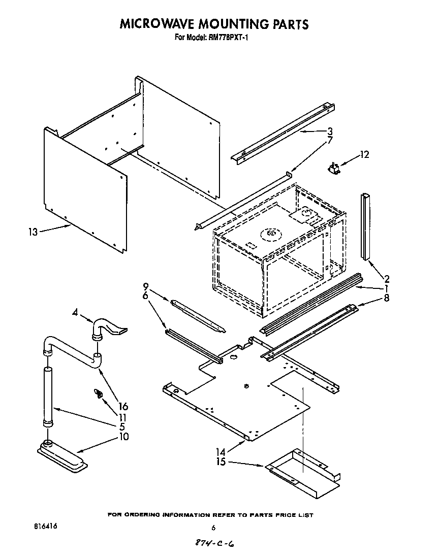 Whirlpool RM778PXT1 microwave mounting diagram