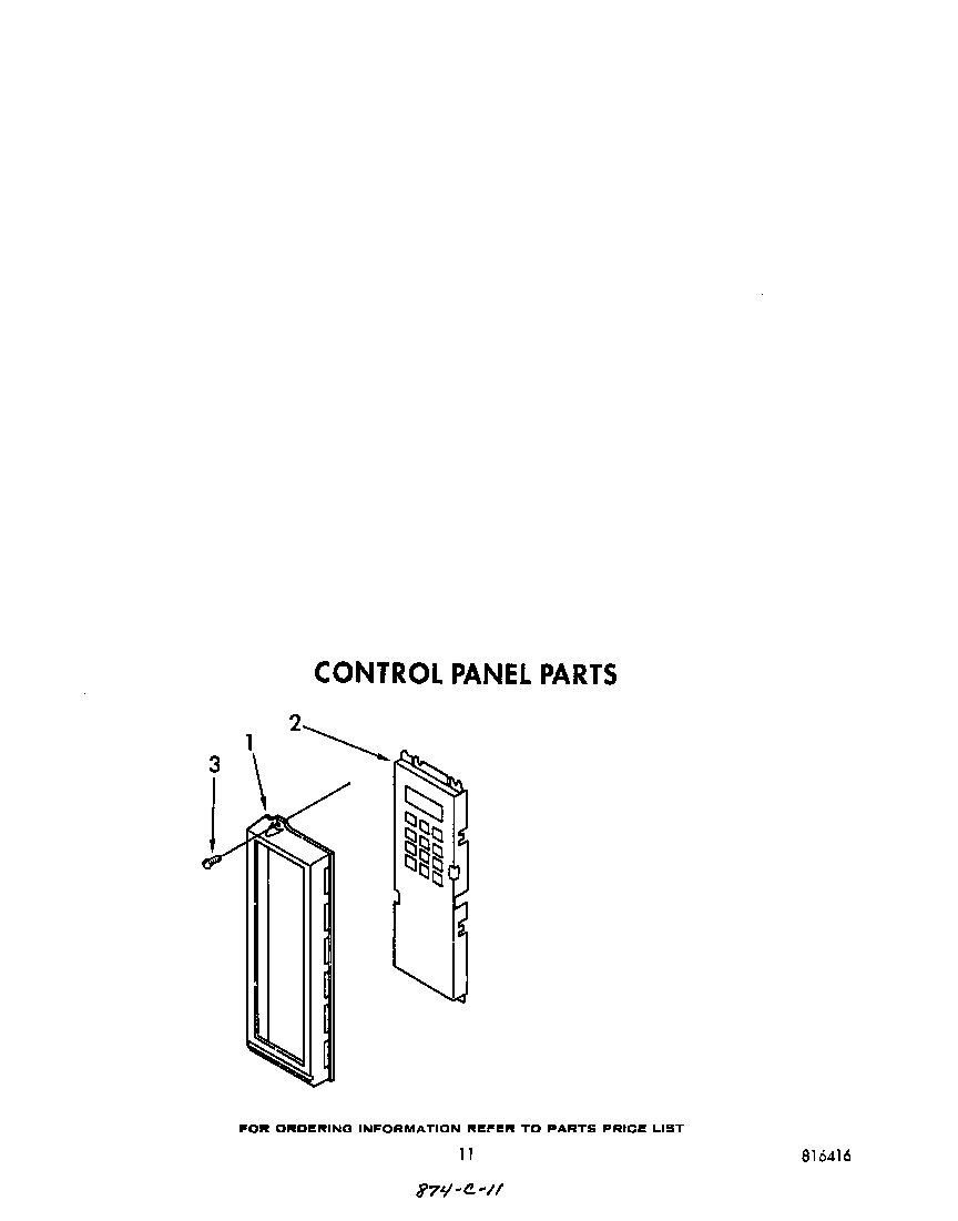 Whirlpool RM778PXT1 control panel diagram