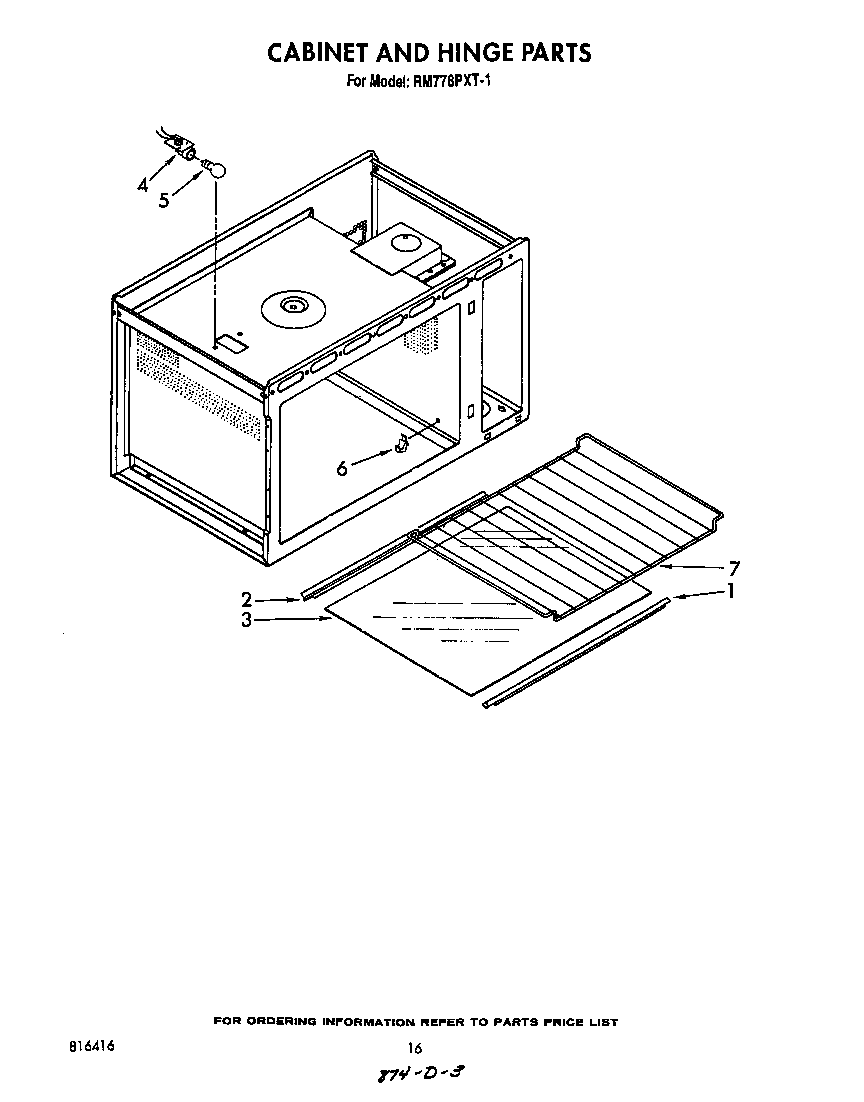 Whirlpool RM778PXT1 cabinet and hinge diagram