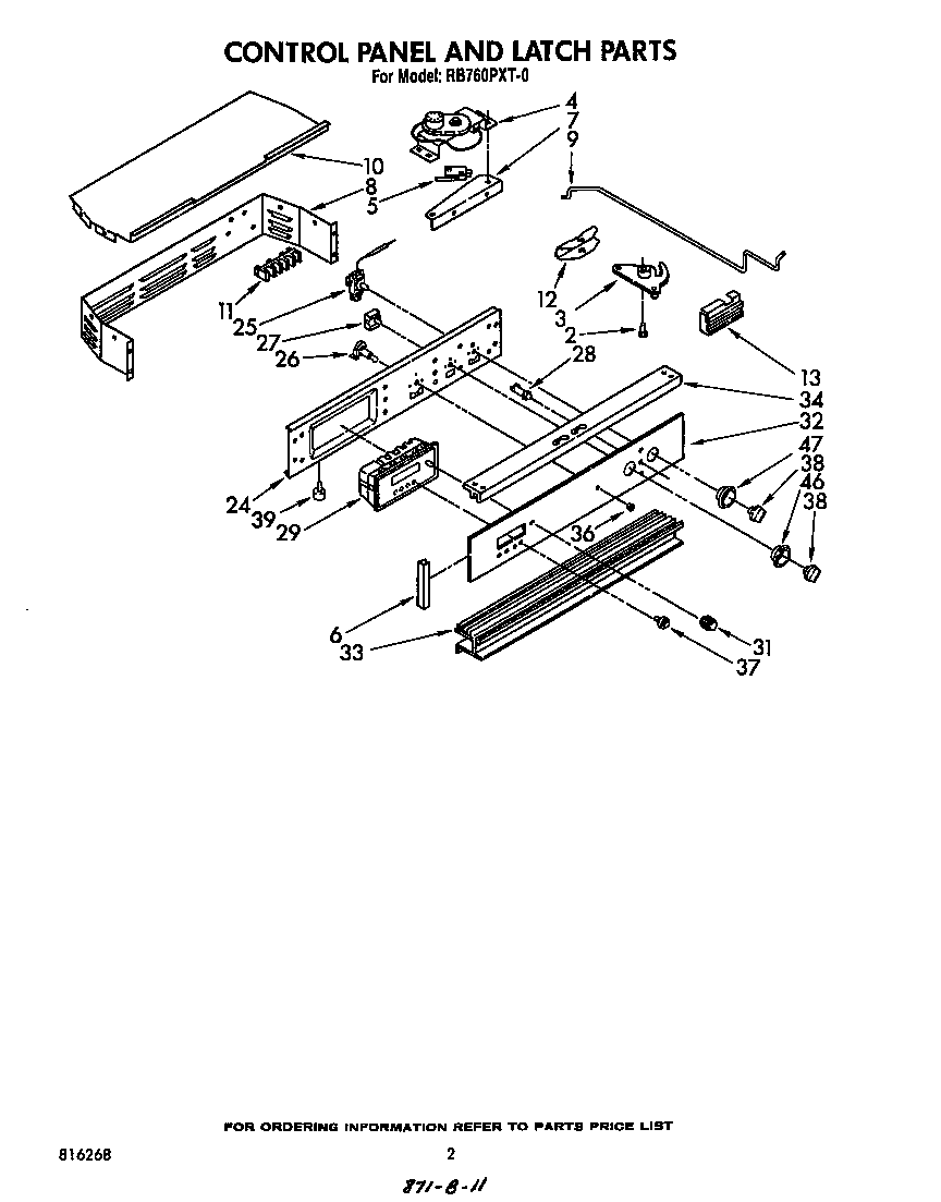 Whirlpool RB760PXT0 control diagram