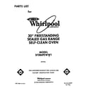 Whirlpool SF386PEWW1 front cover diagram