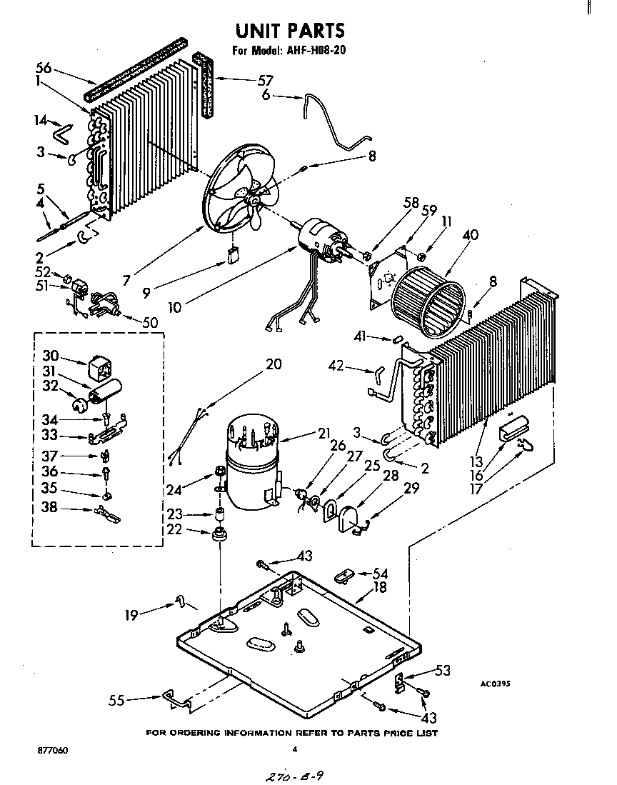 Whirlpool AHFH0820 unit diagram