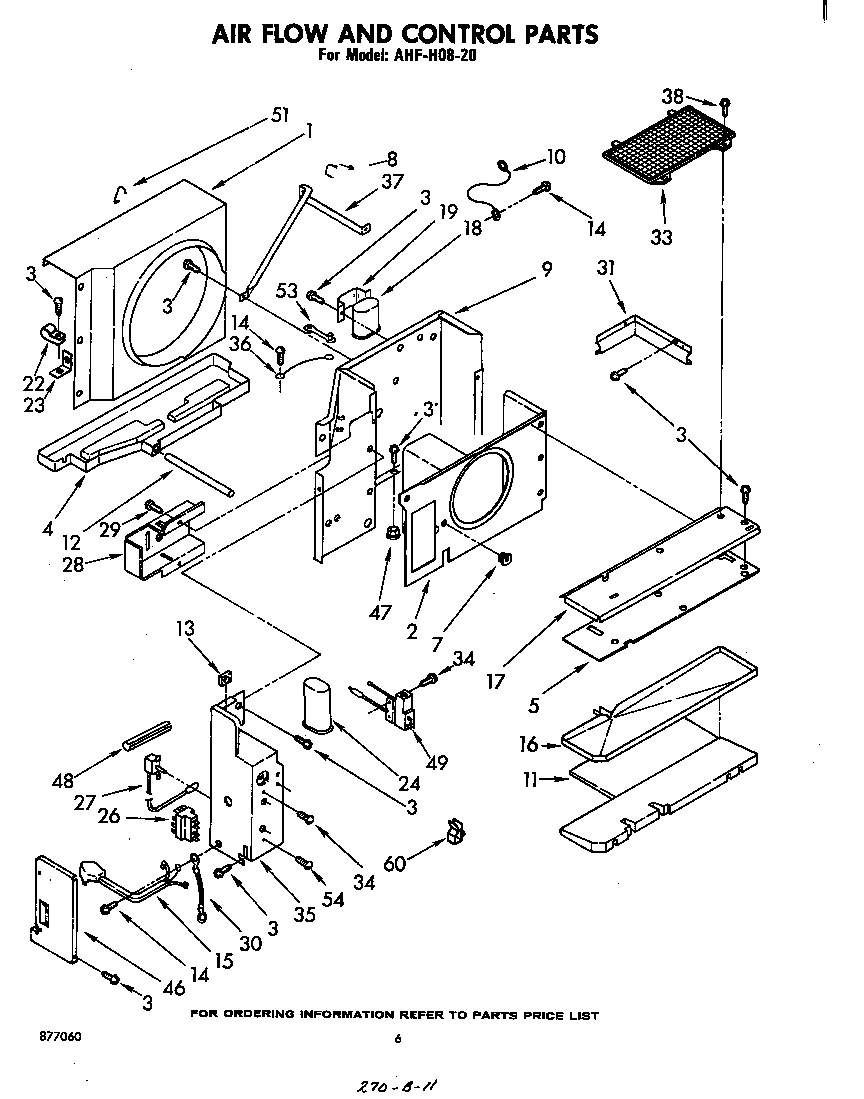 Whirlpool AHFH0820 air flow and control diagram