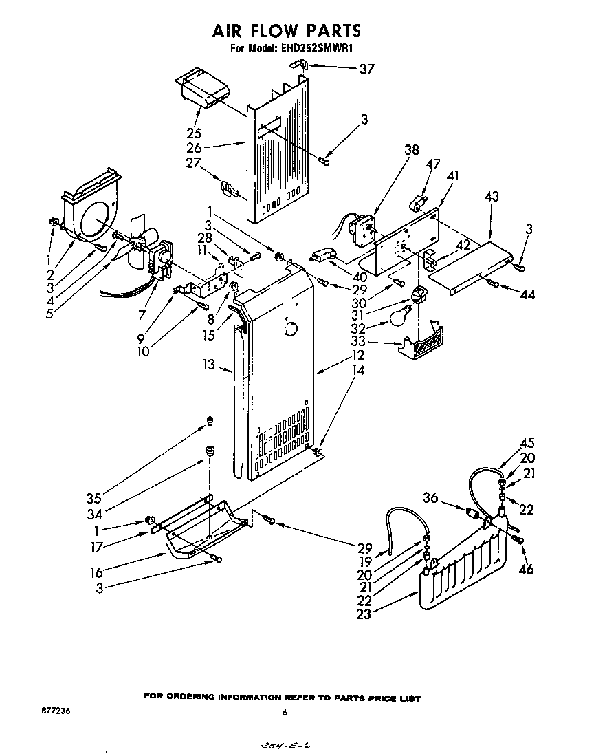 Whirlpool EHD252SMWR1 airflow diagram