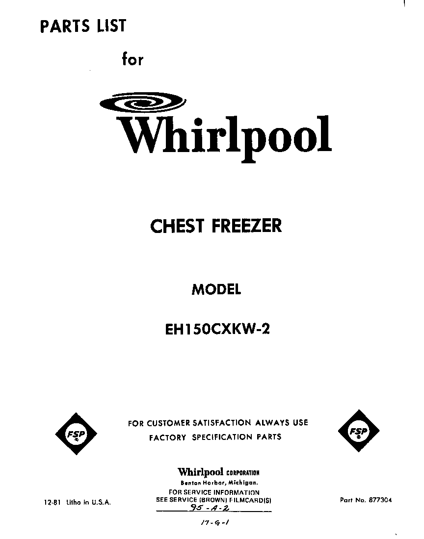 Whirlpool EH150CXKW2 null diagram