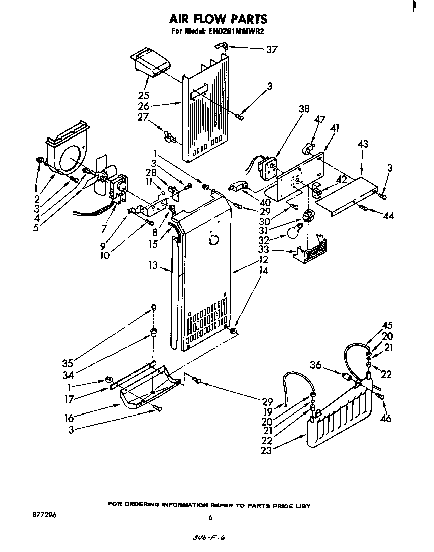 Whirlpool EHD261MMWR2 air flow diagram
