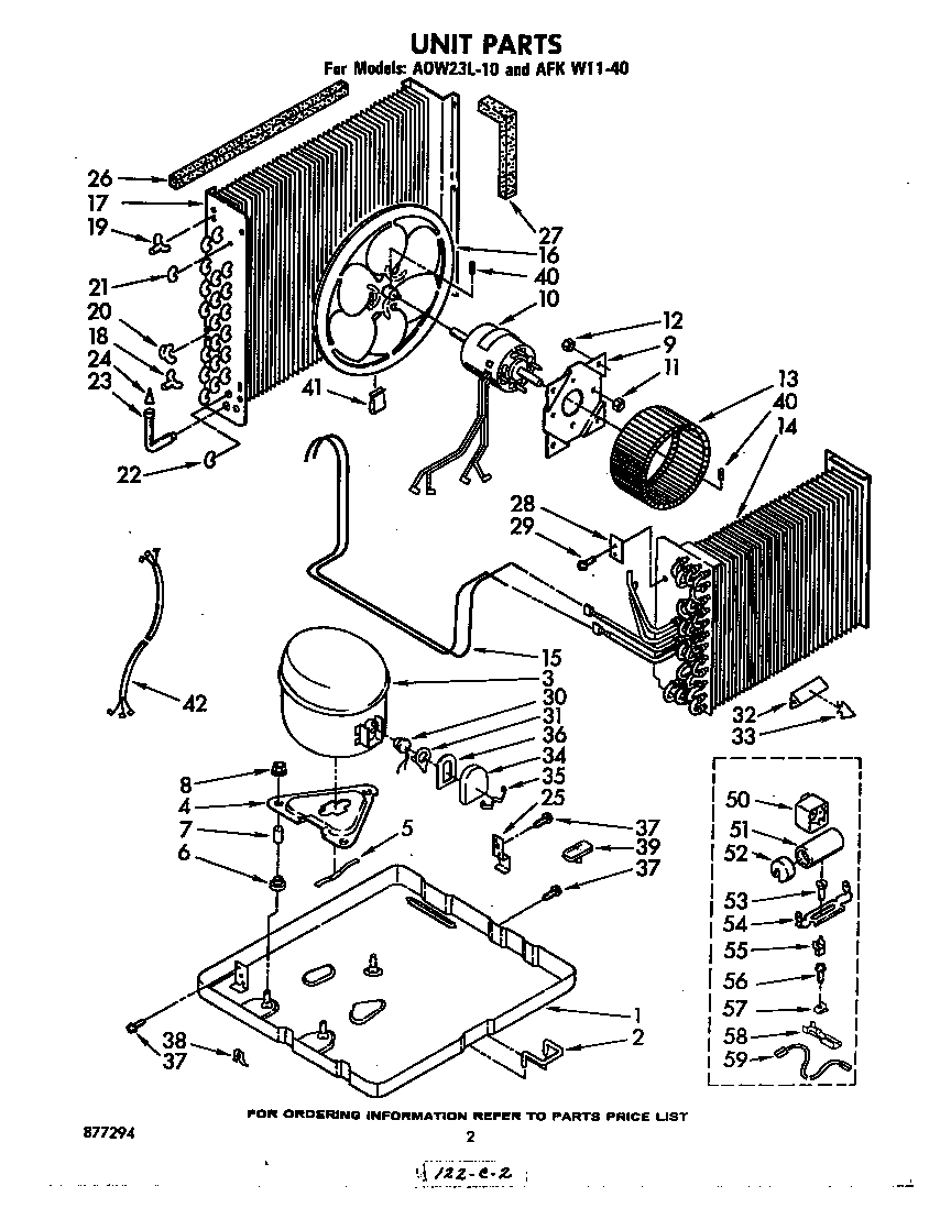 Whirlpool AKFW1140 unit parts diagram