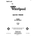 Whirlpool EV160FXKW0 front cover diagram
