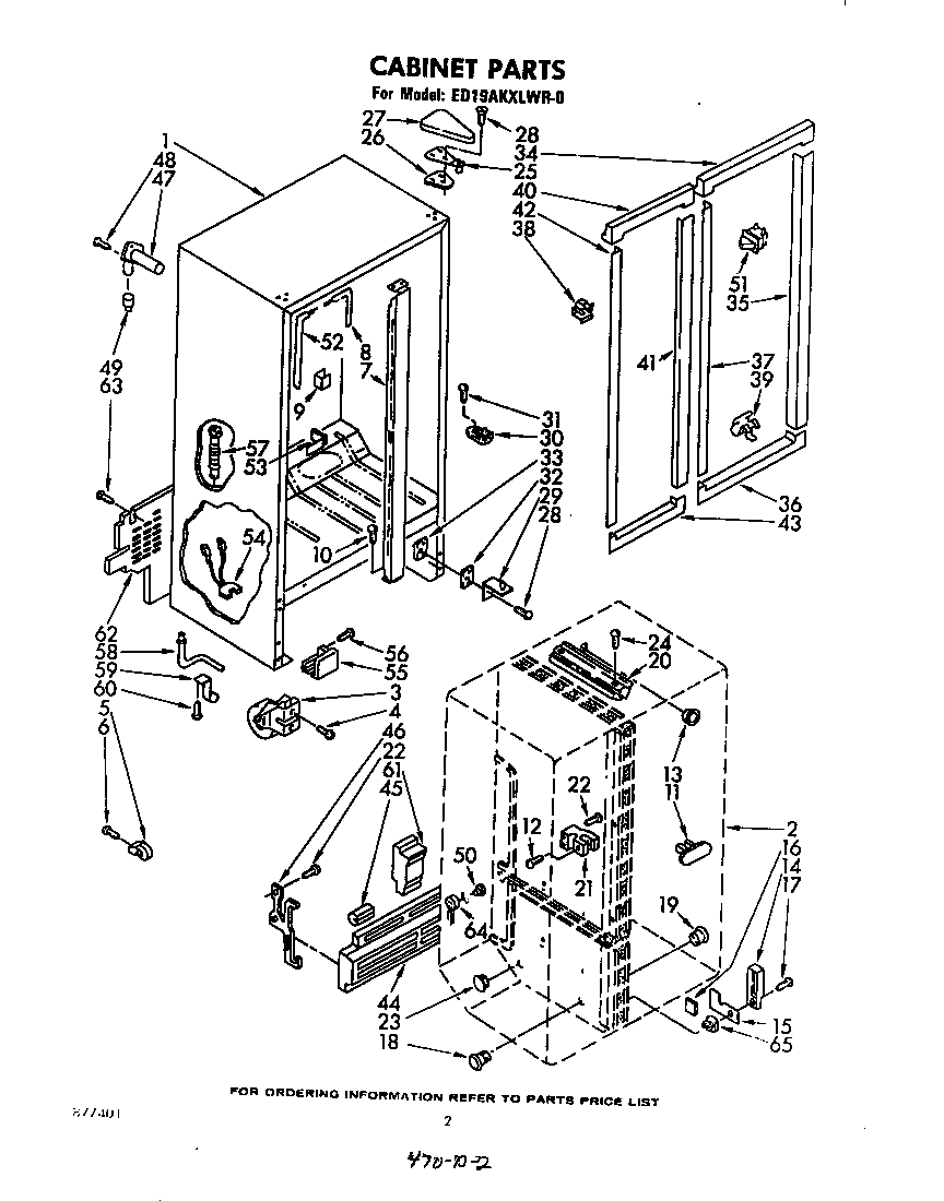 Whirlpool ED19AKXLWR0 cabinet diagram