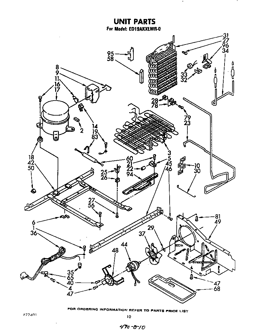 Whirlpool ED19AKXLWR0 unit diagram
