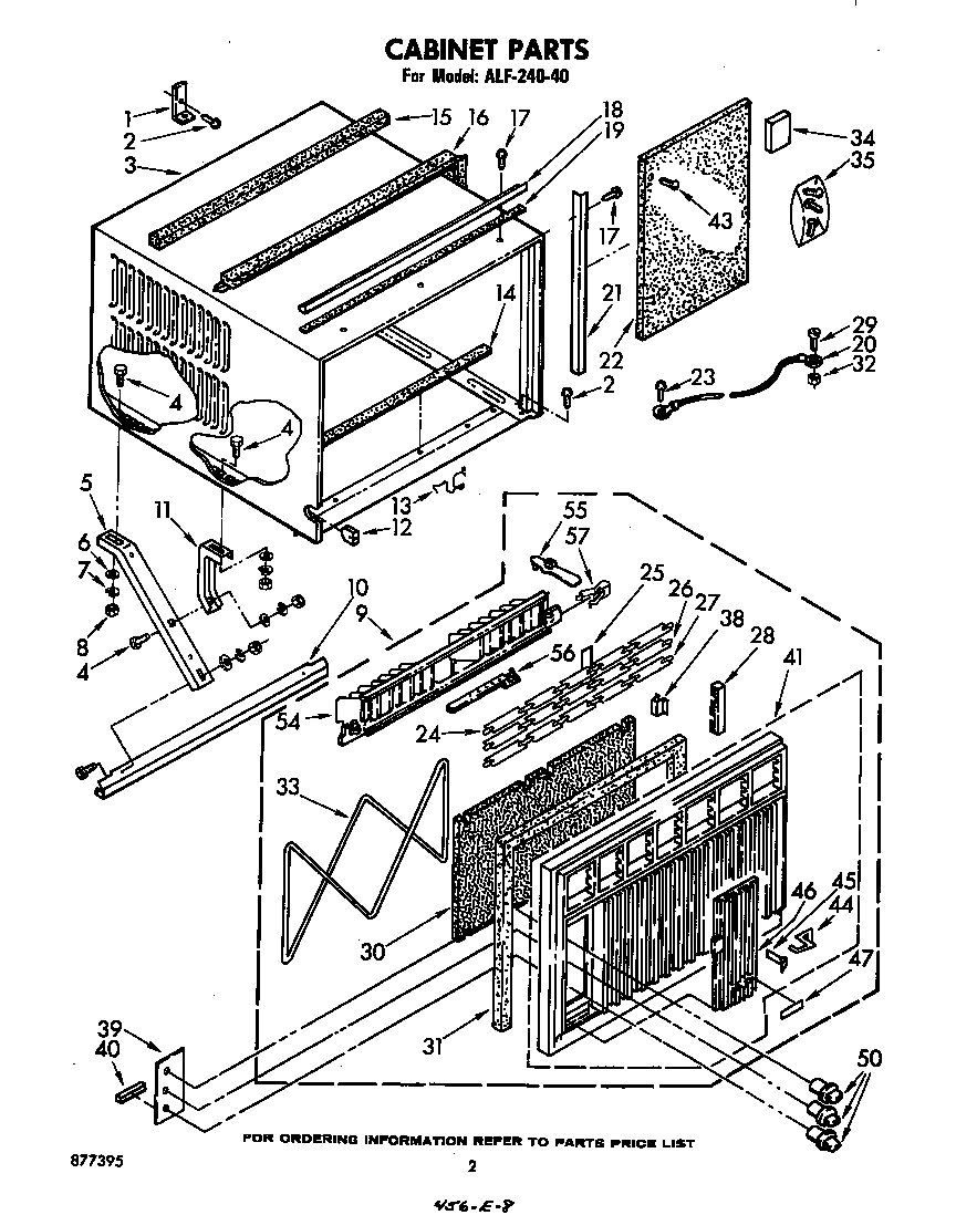 Whirlpool ALF24040 cabinet diagram