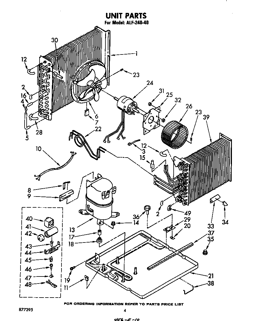 Whirlpool ALF24040 unit diagram