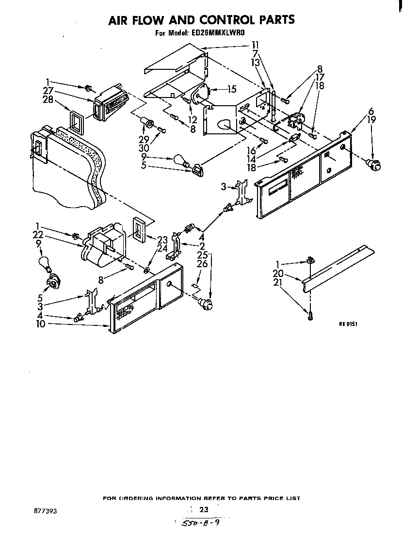 Whirlpool ED26MMXLWR0 air flow and control diagram