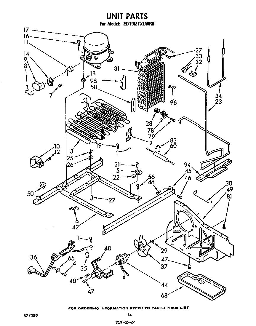 Whirlpool ED19MTXLWR0 unit diagram