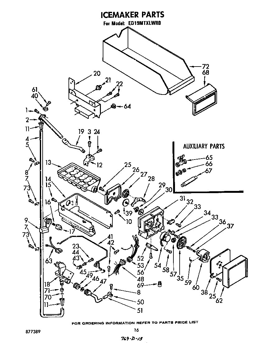Whirlpool ED19MTXLWR0 icemaker diagram