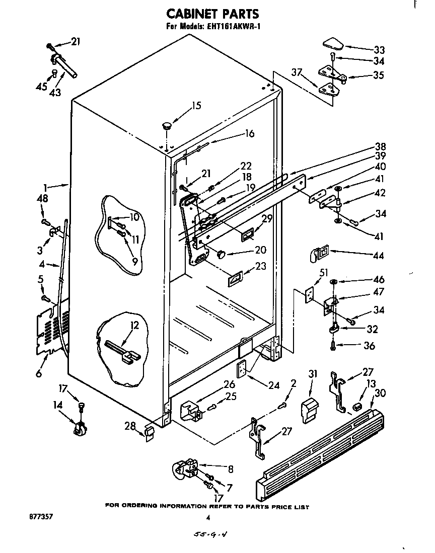 Whirlpool EHT161AKWR1 cabinet diagram