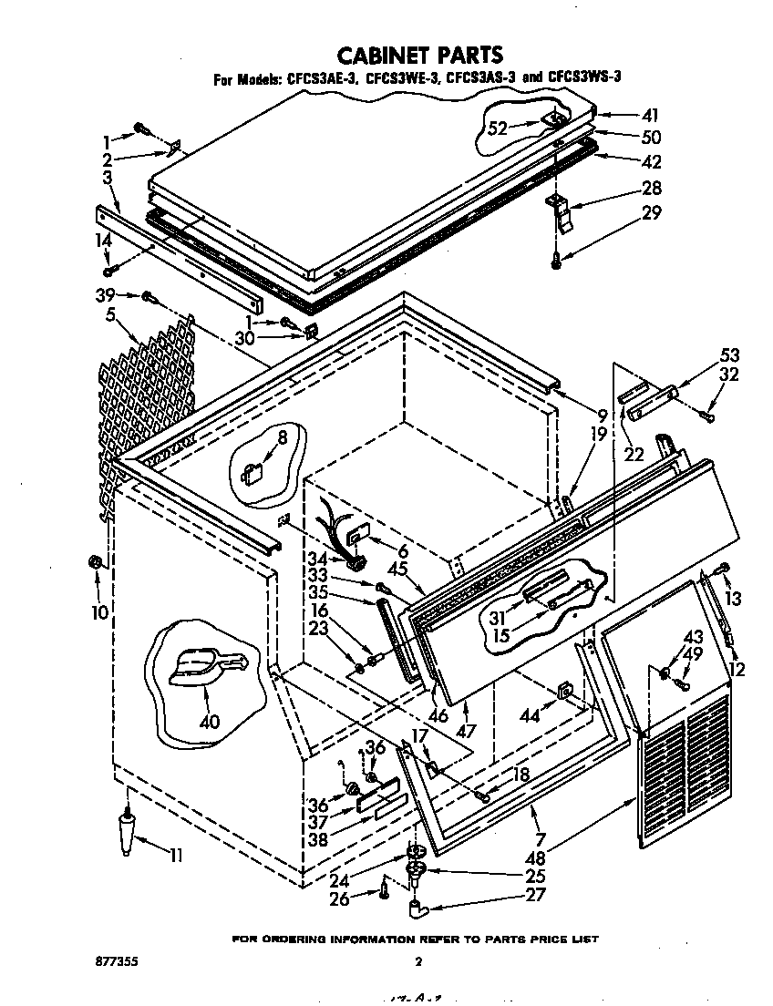 Whirlpool CFCS3AS3 cabinet diagram